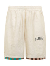 BARROW - Shorts in Popeline con Logo - Bianco - LIDIASHOPPING® - Official Website
