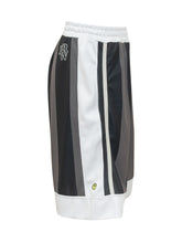 BARROW - Bermuda in Mesh con Stampa a Righe - Nero - LIDIASHOPPING® - Official Website