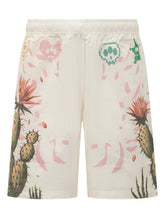 BARROW - Popeline Shorts with Cactus Print - Beige - LIDIASHOPPING® - Official Website
