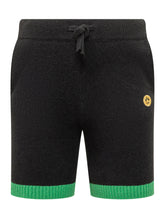 BARROW - Sweatshorts with Contrasting Hem - Black - LIDIASHOPPING® - Official Website