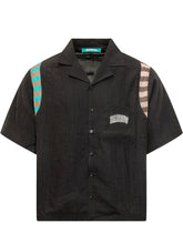 BARROW - Camicia in Viscosa a Maniche Corte - Nero - LIDIASHOPPING® - Official Website