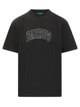 BARROW - T-shirt with Embroidered Logo - Black - LIDIASHOPPING® - Official Website