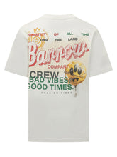 BARROW - T-Shirt in Jersey Bad Vibes Good Times - Bianco - LIDIASHOPPING® - Official Website
