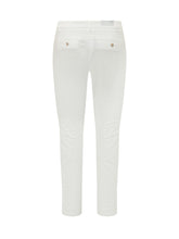 RE-HASH - Gloria Capri Pants with Straight Leg - White - LIDIASHOPPING® - Official Website