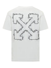 OFF-WHITE - T-shirt Script Arrow con Stampa Frontale - Bianco | Lidia Shopping | Official Website