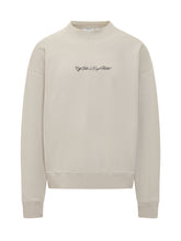OFF-WHITE - Felpa Girocollo con Logo - Beige - LIDIASHOPPING® - Official Website