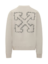 OFF-WHITE - Felpa Girocollo con Logo - Beige - LIDIASHOPPING® - Official Website