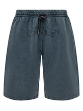 OFF-WHITE - Drawstring Sweat Shorts - Blue - LIDIASHOPPING® - Official Website