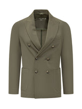 CIRCOLO - Double Breasted Piquet Blazer with Pockets - Green - LIDIASHOPPING® - Official Website