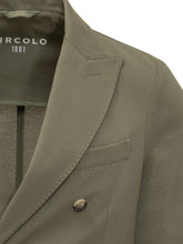 CIRCOLO - Double Breasted Piquet Blazer with Pockets - Green - LIDIASHOPPING® - Official Website