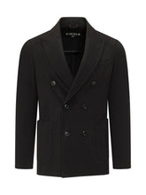 CIRCOLO - Blazer Doppiopetto in Jersey con Tasche - Nero - LIDIASHOPPING® - Official Website