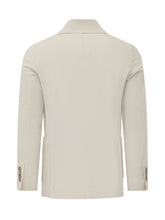 CIRCOLO - Double Breasted Jersey Blazer with Pockets - White - LIDIASHOPPING® - Official Website