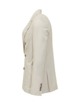 CIRCOLO - Double Breasted Jersey Blazer with Pockets - White - LIDIASHOPPING® - Official Website