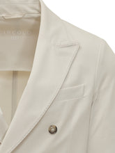 CIRCOLO - Double Breasted Jersey Blazer with Pockets - White - LIDIASHOPPING® - Official Website