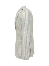 CIRCOLO - Striped Blazer with Pockets - White - LIDIASHOPPING® - Official Website