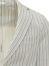 CIRCOLO - Striped Blazer with Pockets - White - LIDIASHOPPING® - Official Website