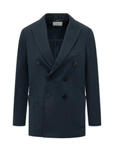 CIRCOLO - Blazer Doppiopetto Oxford - Blu - LIDIASHOPPING® - Official Website