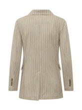 CIRCOLO - Pinstripe Double-breasted Blazer - Beige - LIDIASHOPPING® - Official Website