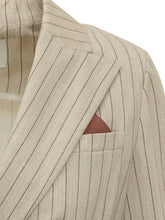 CIRCOLO - Pinstripe Double-breasted Blazer - Beige - LIDIASHOPPING® - Official Website
