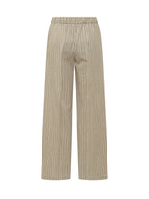 CIRCOLO - High Waisted Pinstriped Trousers - Beige - LIDIASHOPPING® - Official Website