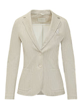 CIRCOLO - Slim Jacket with Lapels and Pockets - Beige - LIDIASHOPPING® - Official Website