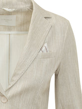 CIRCOLO - Slim Jacket with Lapels and Pockets - Beige - LIDIASHOPPING® - Official Website
