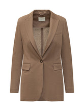 CIRCOLO - Blazer con Revers e Chiusura con Bottone - Marrone - LIDIASHOPPING® - Official Website