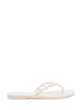 TORY BURCH - Gemini Link Flip Flops with Chain - White - LIDIASHOPPING® - Official Website
