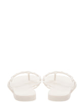 TORY BURCH - Gemini Link Flip Flops with Chain - White - LIDIASHOPPING® - Official Website