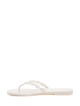 TORY BURCH - Gemini Link Flip Flops with Chain - White - LIDIASHOPPING® - Official Website