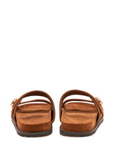 TORY BURCH - Romy Sport Slide Sandals - Brown - LIDIASHOPPING® - Official Website