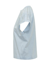 PESERICO - Crew Neck T-shirt in Jersey - Blue - LIDIASHOPPING® - Official Website