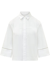 PESERICO - Camicia in Popeline con Collo Classico - Bianco - LIDIASHOPPING® - Official Website