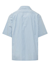 DOLCE & GABBANA - Short Sleeve Shirt with Thin Stripes - Blue - LIDIASHOPPING® - Official Website