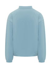 DOLCE & GABBANA - Felpa Girocollo con Logo Ricamato - Blu - LIDIASHOPPING® - Official Website