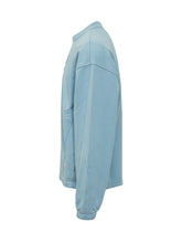 DOLCE & GABBANA - Felpa Girocollo con Logo Ricamato - Blu - LIDIASHOPPING® - Official Website