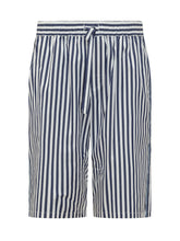 DOLCE & GABBANA - Pantalone Corto a Righe con Coulisse - Blu - LIDIASHOPPING® - Official Website