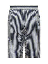 DOLCE & GABBANA - Pantalone Corto a Righe con Coulisse - Blu - LIDIASHOPPING® - Official Website