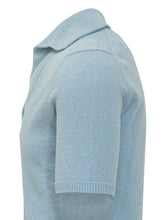 DOLCE & GABBANA - Knit Polo with Open Collar - Blue - LIDIASHOPPING® - Official Website