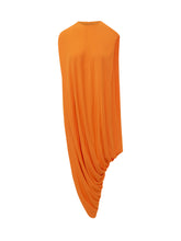 TOM FORD - Draped Asymmetric Sleeveless Dress - Orange - LIDIASHOPPING® - Official Website