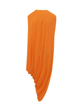 TOM FORD - Draped Asymmetric Sleeveless Dress - Orange - LIDIASHOPPING® - Official Website
