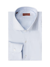 BARBA - Classic Light Shirt with Italian Collar - Blue - LIDIASHOPPING® - Official Website
