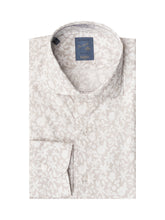 BARBA - Floral Shirt with Italian Collar - Grey - LIDIASHOPPING® - Official Website