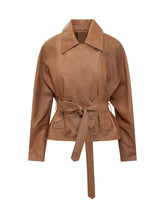 BULLY - Giacca Doppiopetto con Cintura e Colletto - Marrone - LIDIASHOPPING® - Official Website