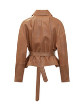 BULLY - Giacca Doppiopetto con Cintura e Colletto - Marrone - LIDIASHOPPING® - Official Website