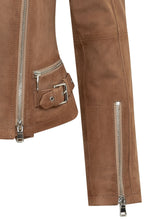 BULLY - Giacca Biker con Zip Asimmetrica e Tasche - Marrone - LIDIASHOPPING® - Official Website