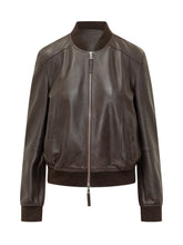 BULLY - Bomber con Zip e Collo in Maglia - Marrone | Lidia Shopping | Official Website