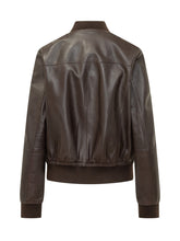 BULLY - Bomber con Zip e Collo in Maglia - Marrone | Lidia Shopping | Official Website