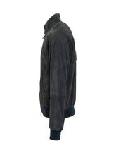 BARACUTA - Giacca in Suede con Zip e Collo Alto - Blu - LIDIASHOPPING® - Official Website