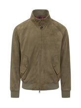 BARACUTA - Giacca G9 in Pelle Scamosciata con Zip - Verde - LIDIASHOPPING® - Official Website